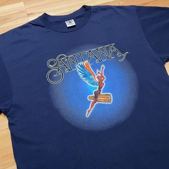 Vintage 90s Santana Supernatural double sided rock band deadhead tshirt - Picture 3 of 7